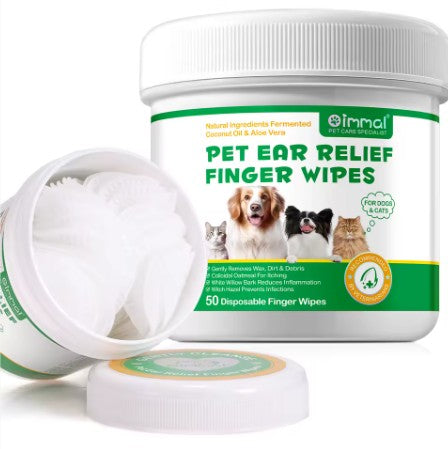 Pet Ear Relief Finger Wipes