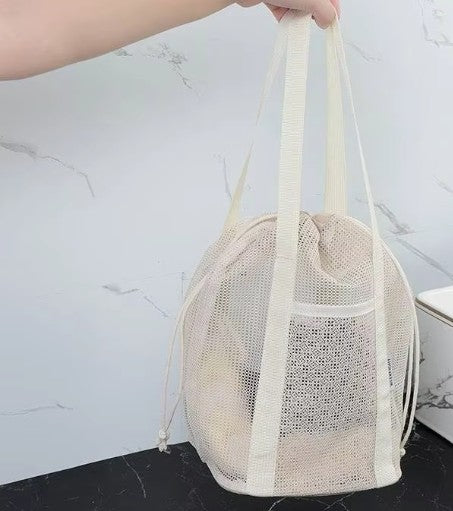 Mesh Drawstring Tote