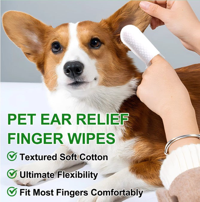 Pet Ear Relief Finger Wipes