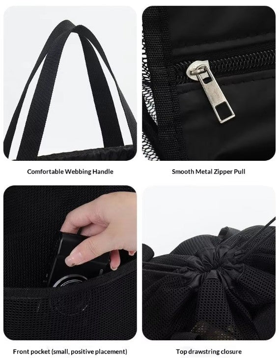 Mesh Drawstring Tote