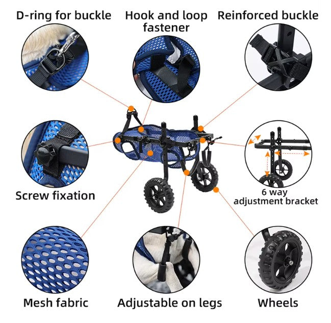 Adjustable Hind Leg Wheelchair
