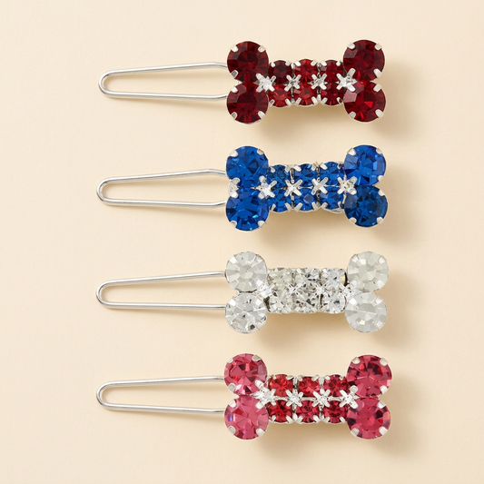 Hair Clip Bone Rhinestones