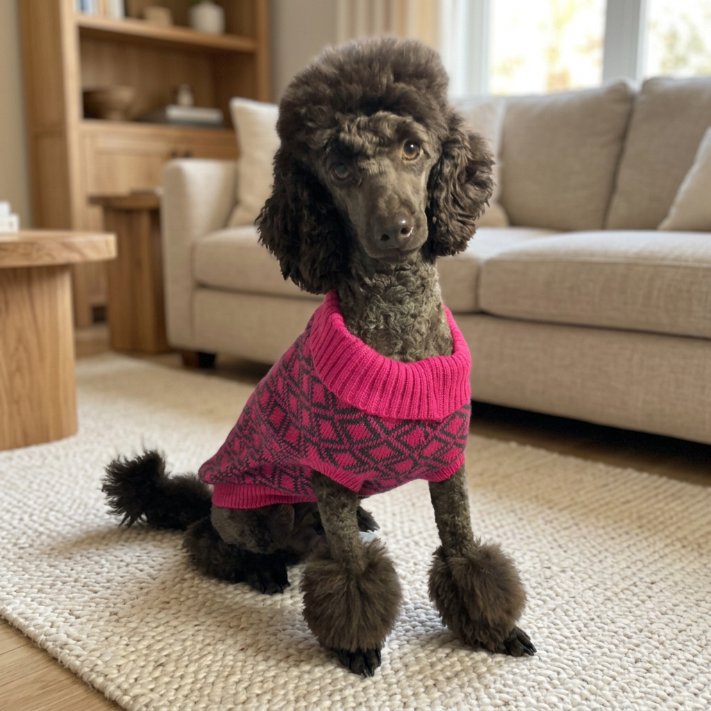 Sweater Hot Pink Diamonds Knit
