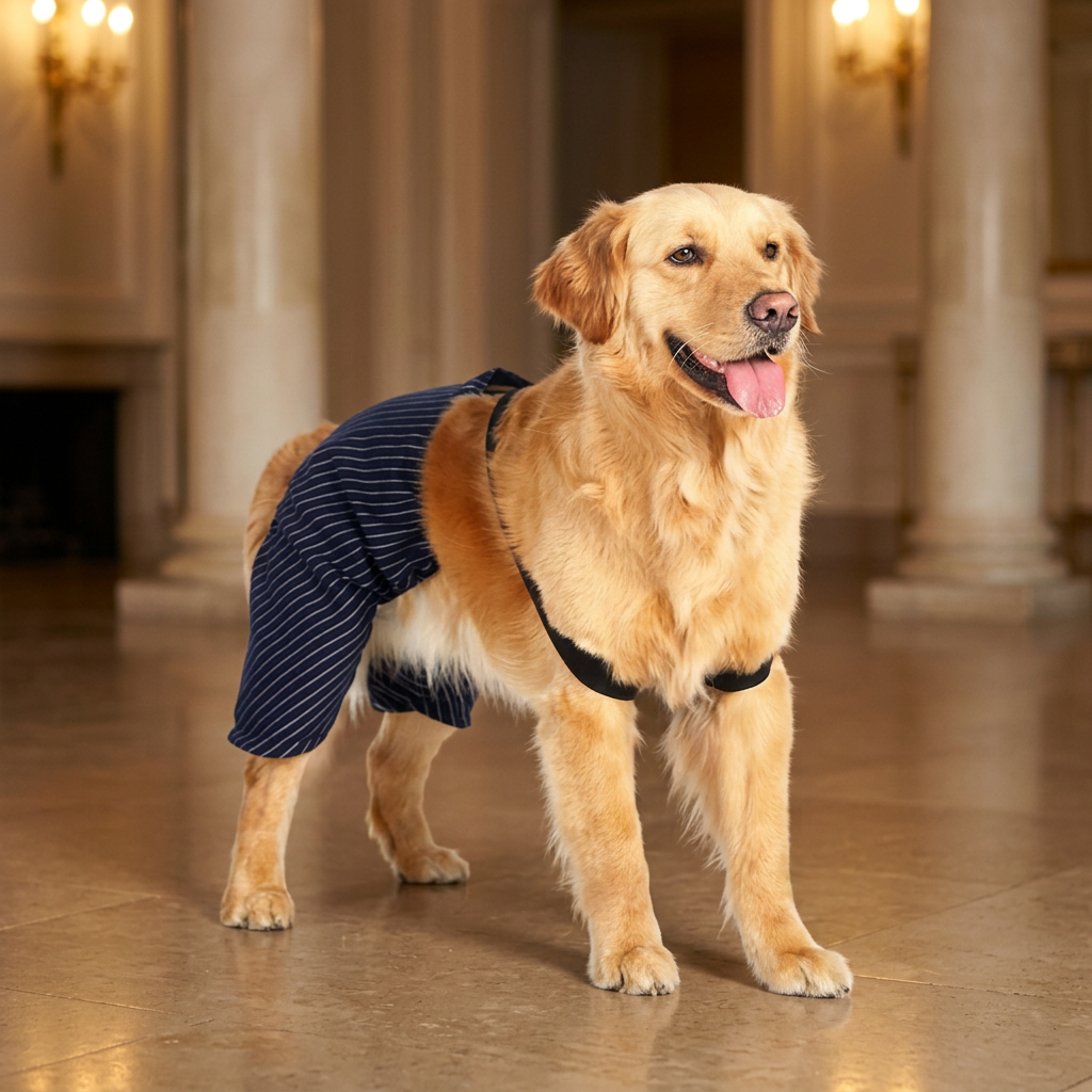Trousers Blue Pinstripe with Braces