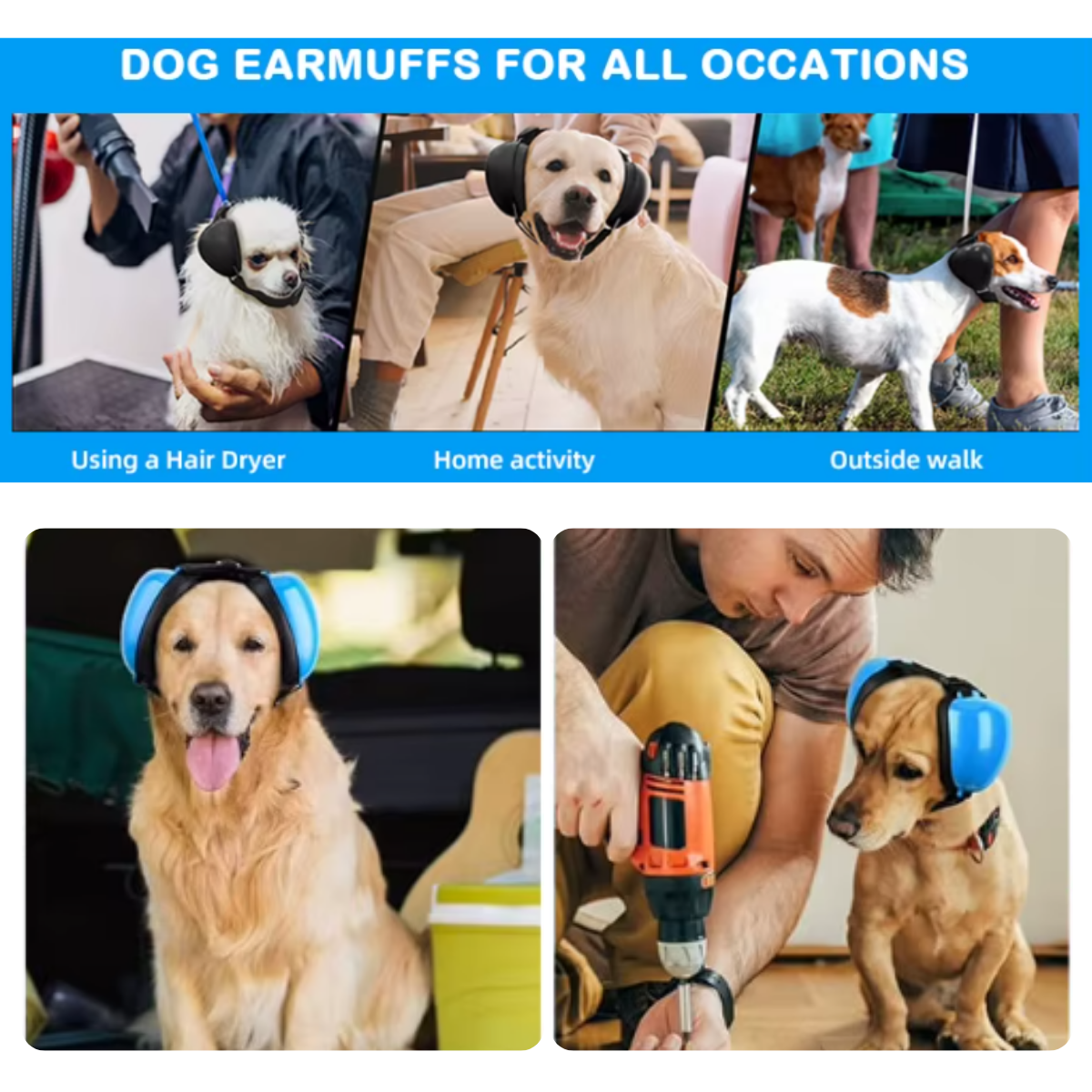 29dB Noise Cancelling Dog Earmuffs