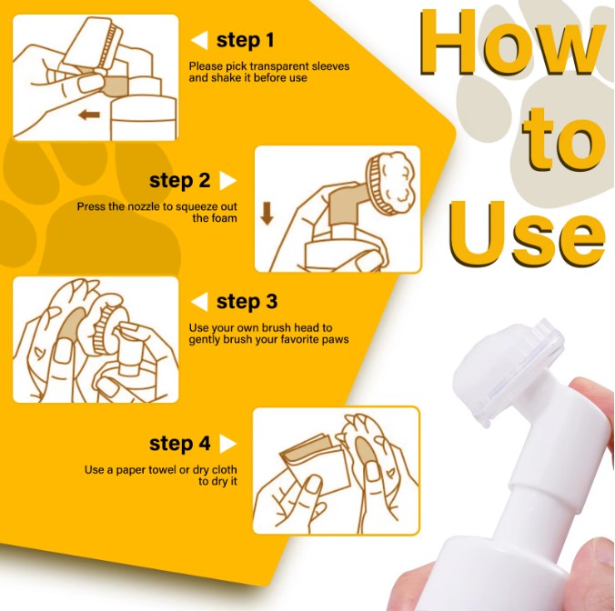 Waterless Foam Paw Cleaner