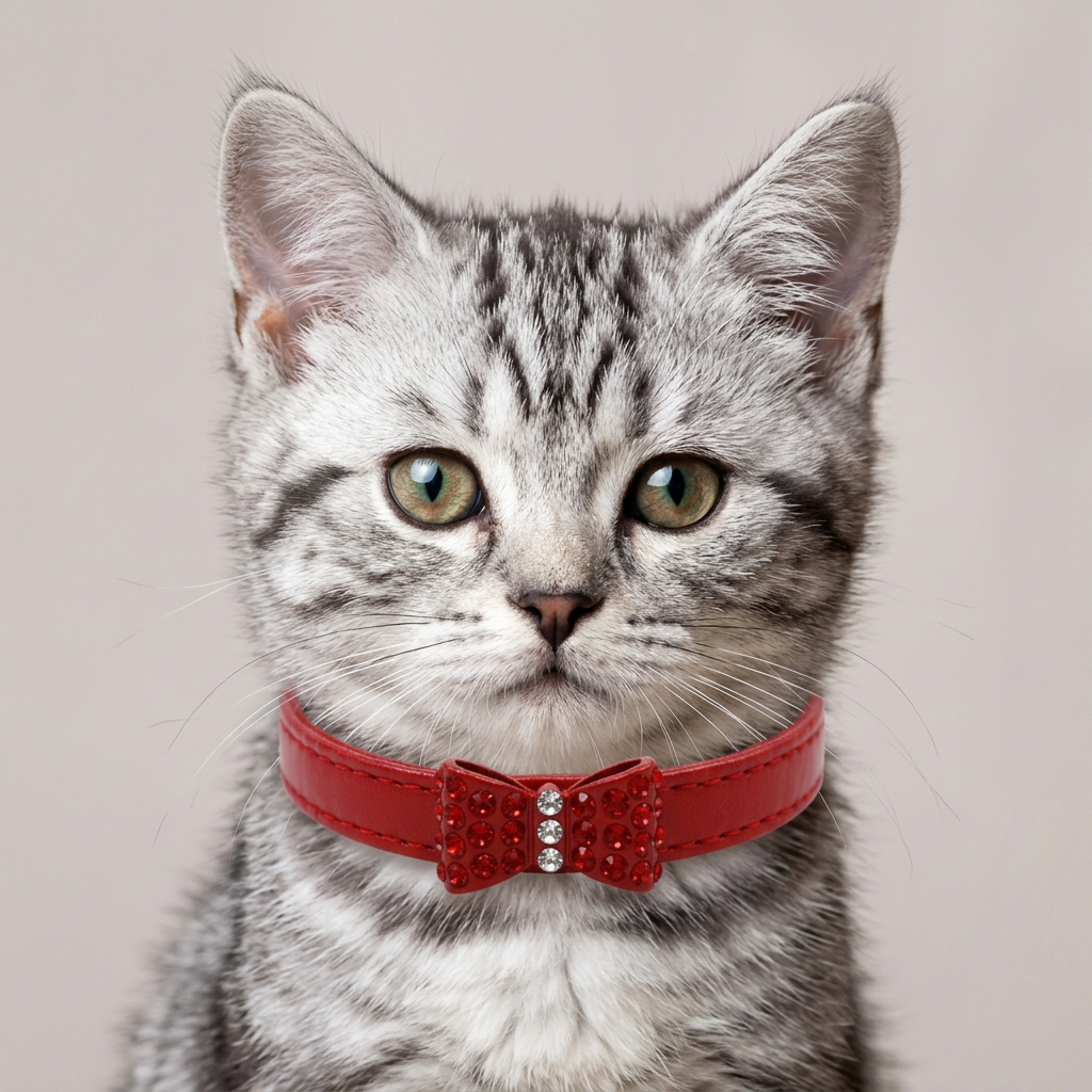 Collar Narrow Rhinestone Bow