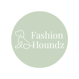 Logo of Fashion Houndz with a dog icon on a light green circle