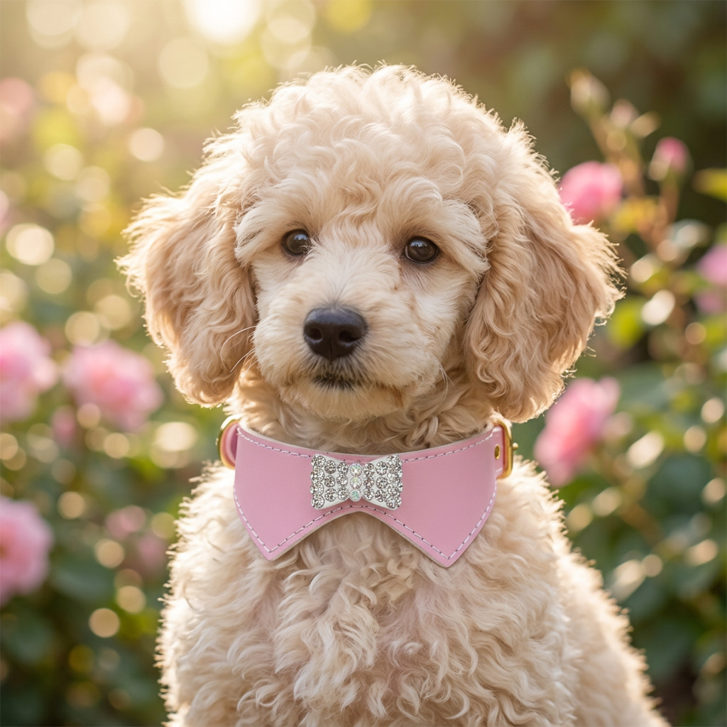 Dog Collar Rhinestone Bow