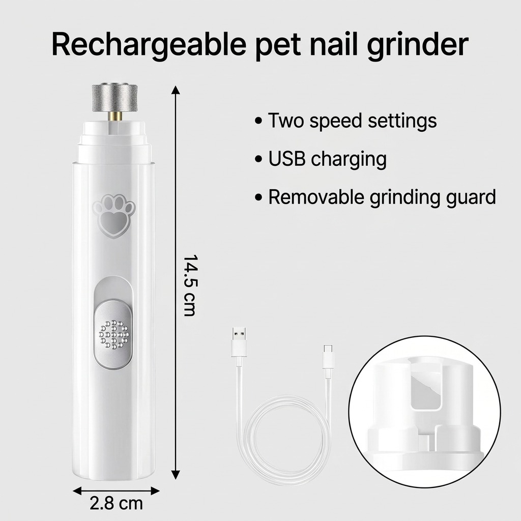 USB Rechargeable Dog Nail Grinder