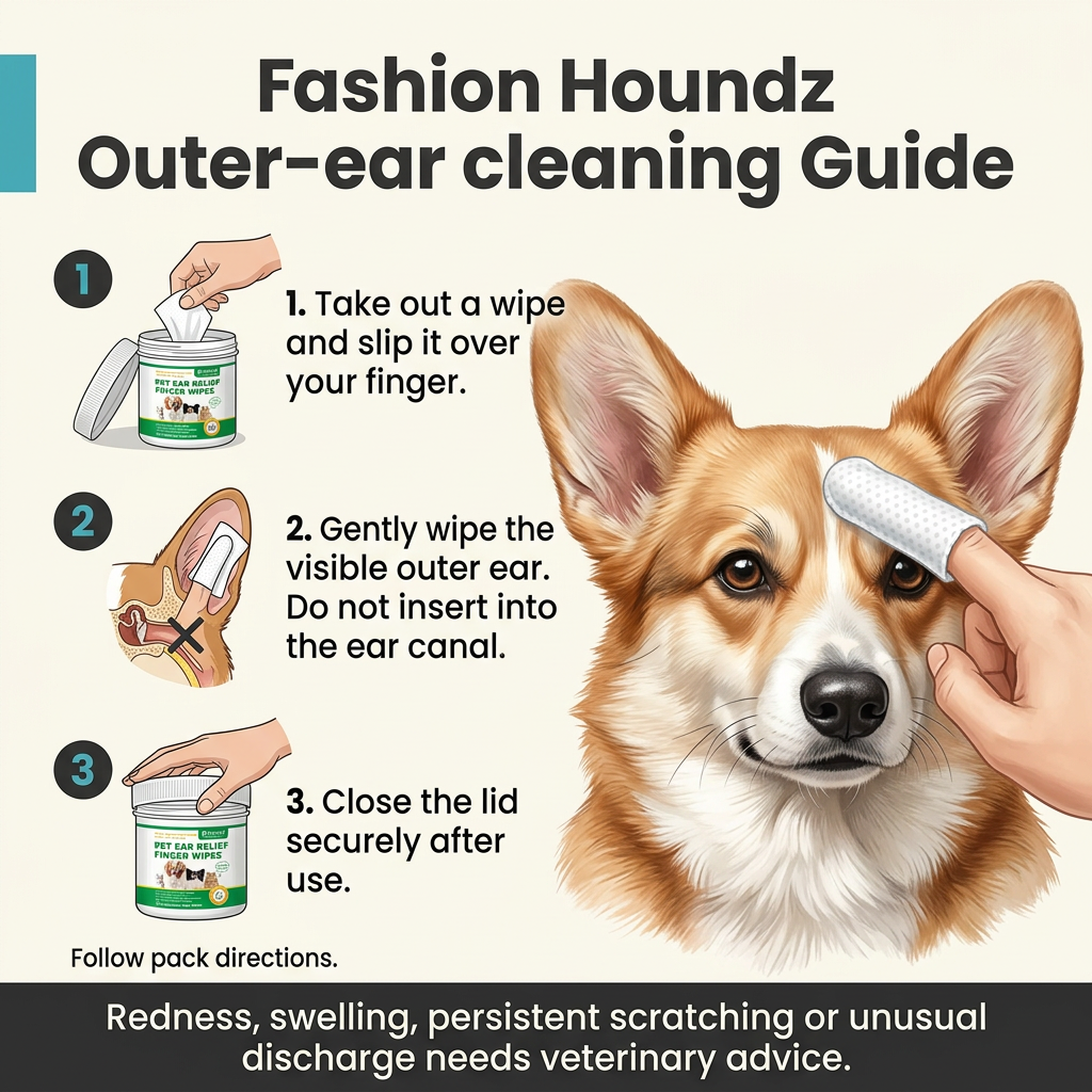 Pet Ear Relief Finger Wipes
