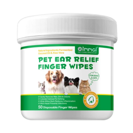 Pet Ear Relief Finger Wipes