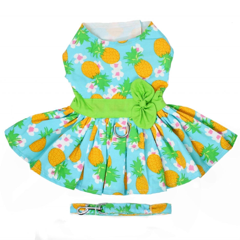 Dress Aqua Tropicana with Matching Lead