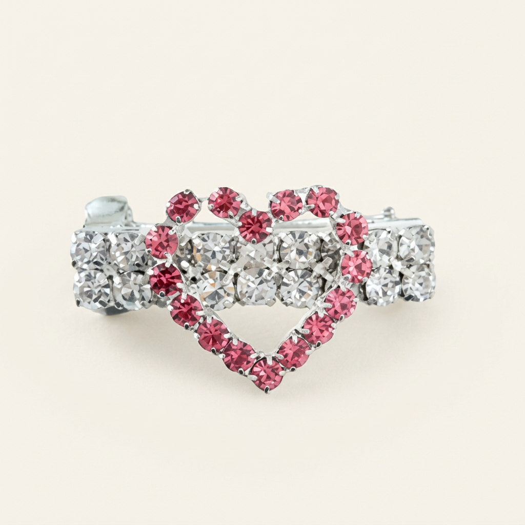 Hair Clip Heart Band Rhinestones