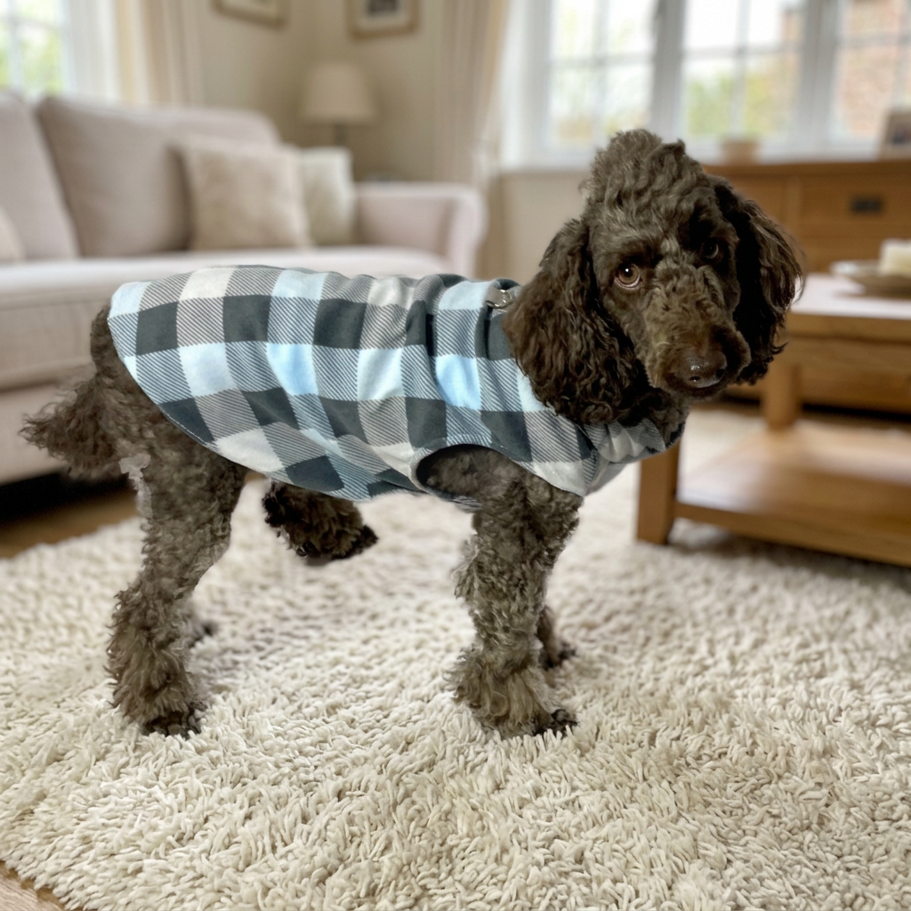 Coat Fleece Grey Check