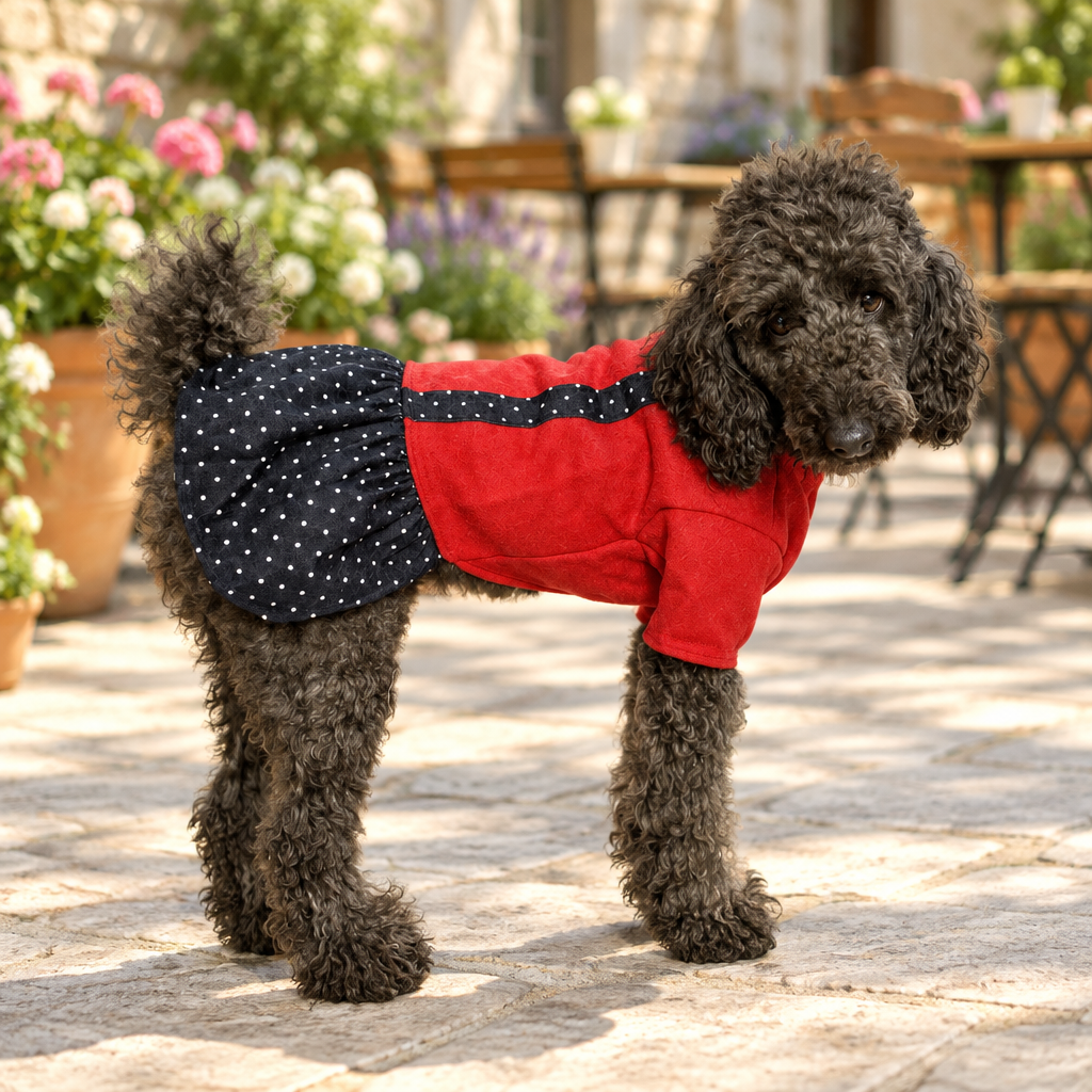 Dress Retro Red Fleece