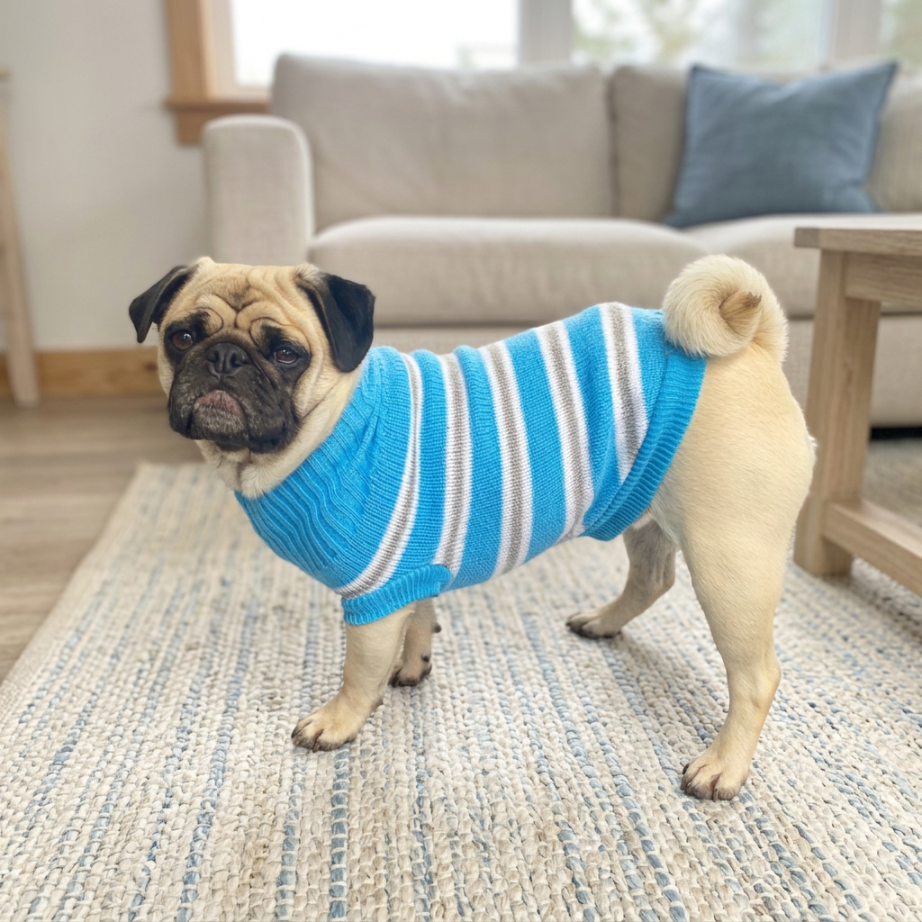 Sweater Blue Stripe Knit