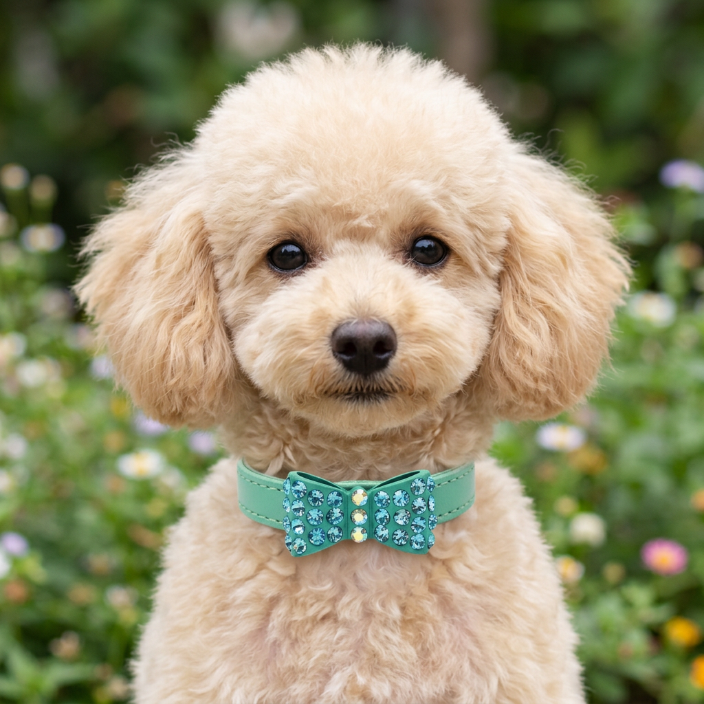 Collar Narrow Rhinestone Bow