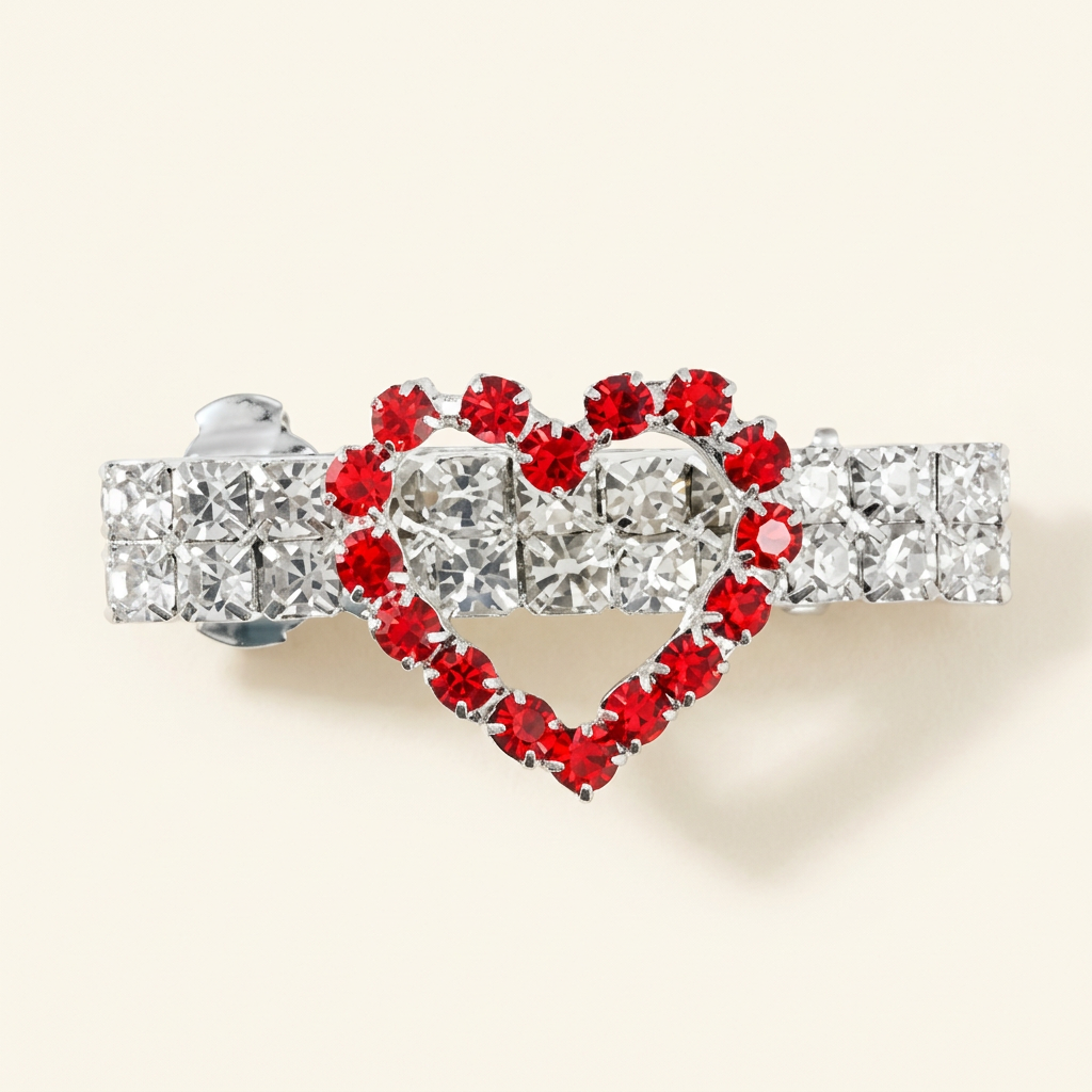 Hair Clip Heart Band Rhinestones
