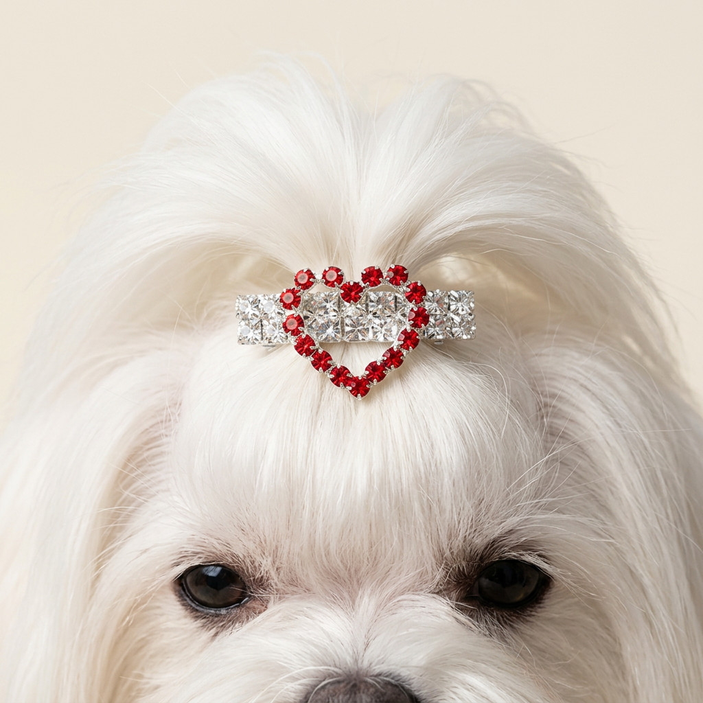 Hair Clip Heart Band Rhinestones