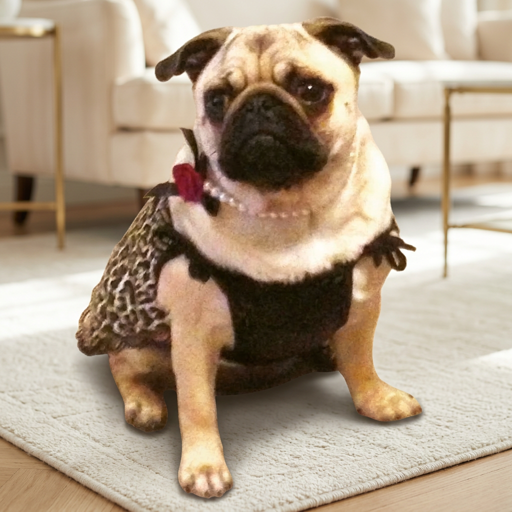 Dress Slinky Leopard with Pearl Necklace