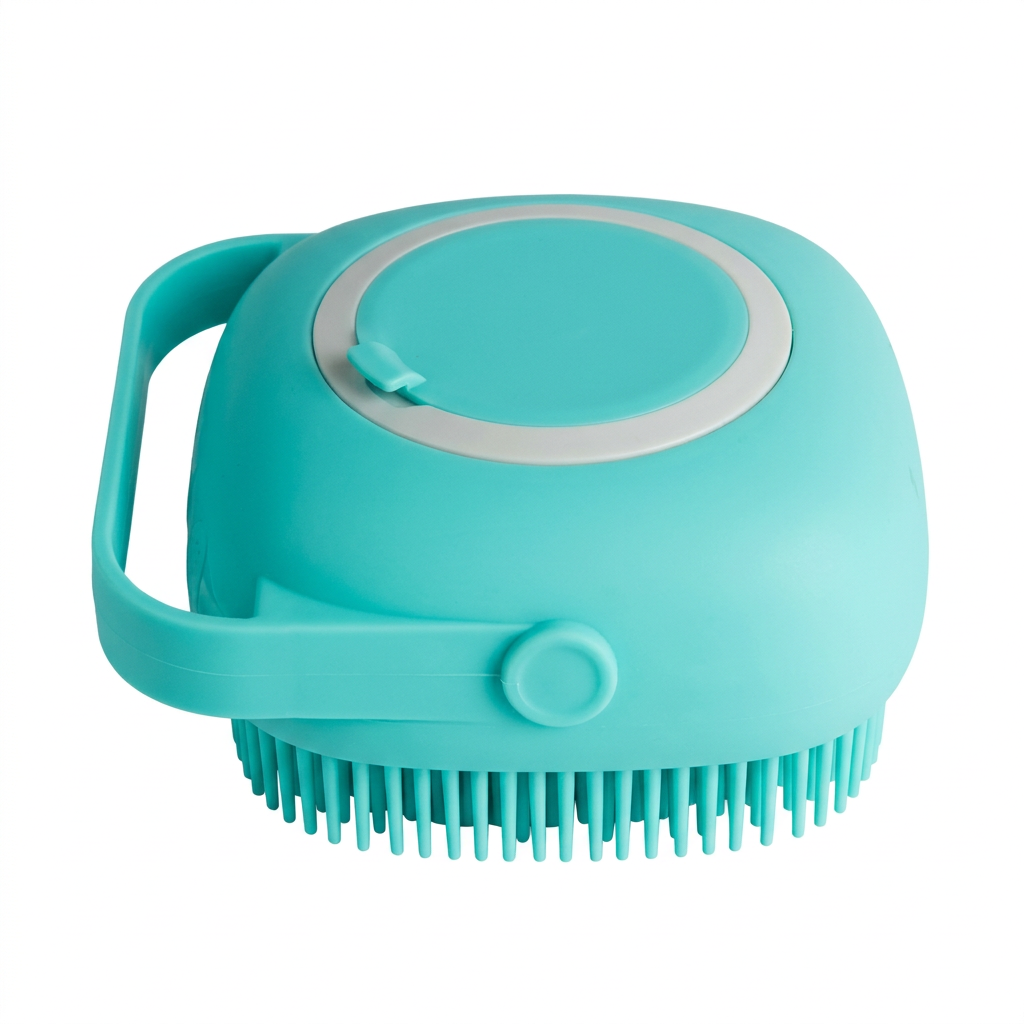 Dog Bath Brush with Shampoo Dispenser