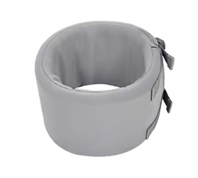 Gray travel neck pillow on a white background