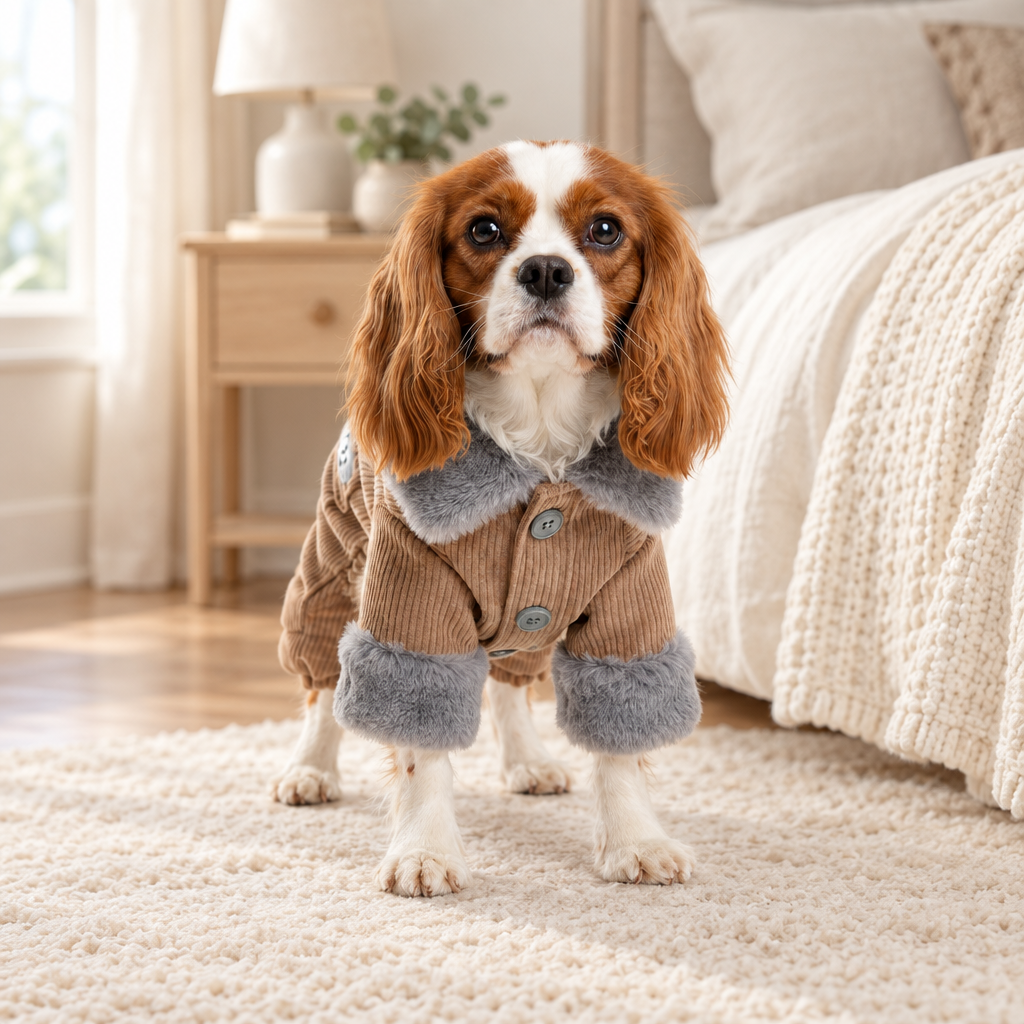 Jumpsuit Corduroy Fleece-Lined