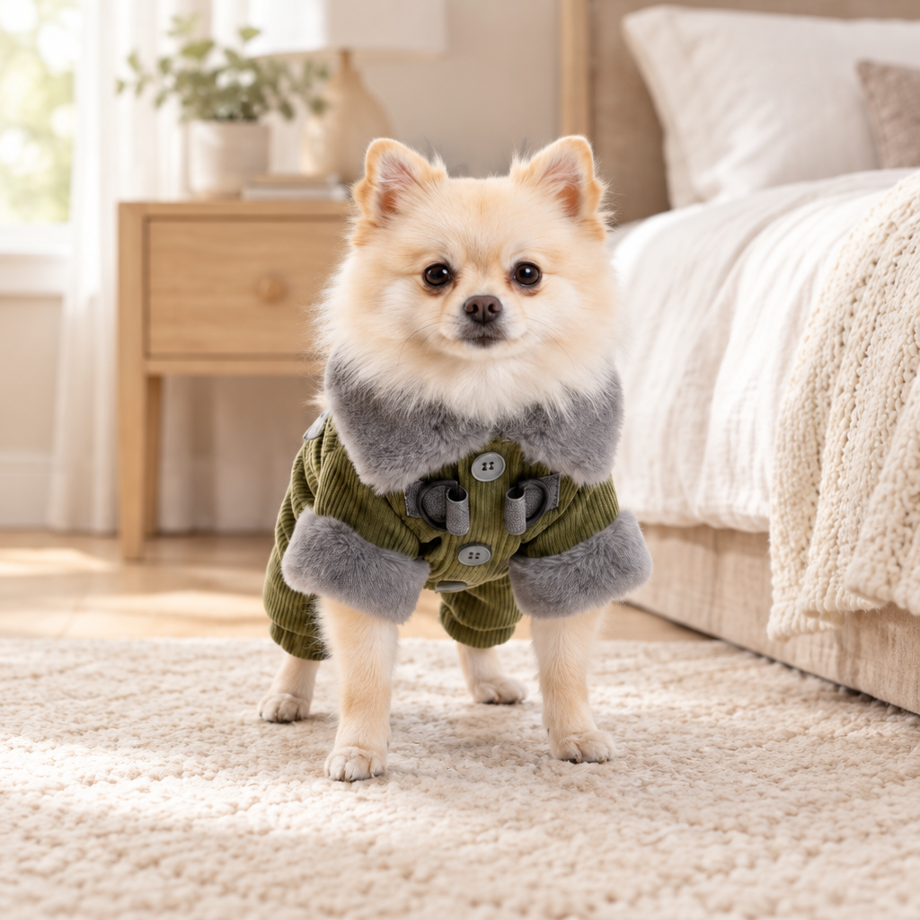Jumpsuit Corduroy Fleece-Lined