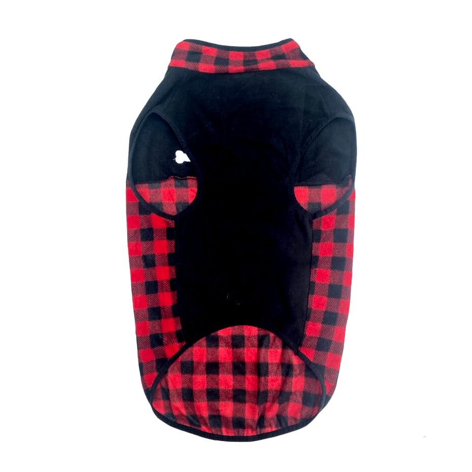 Sweater Fleece Red Check