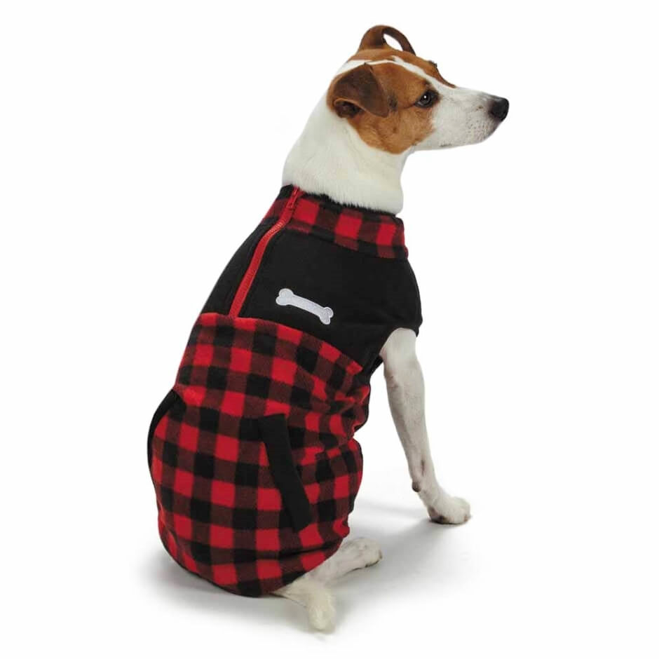 Sweater Fleece Red Check