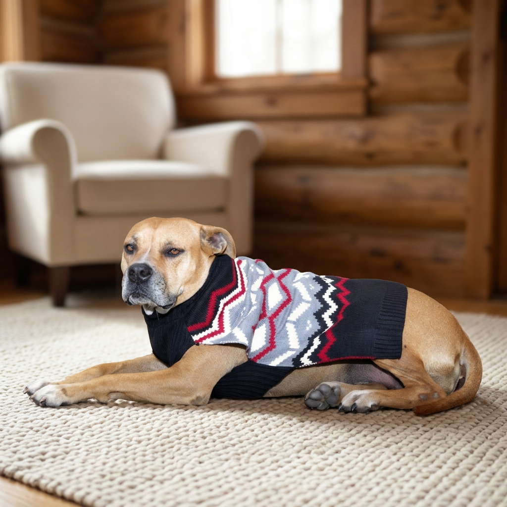 Sweater Black Argyle Knit