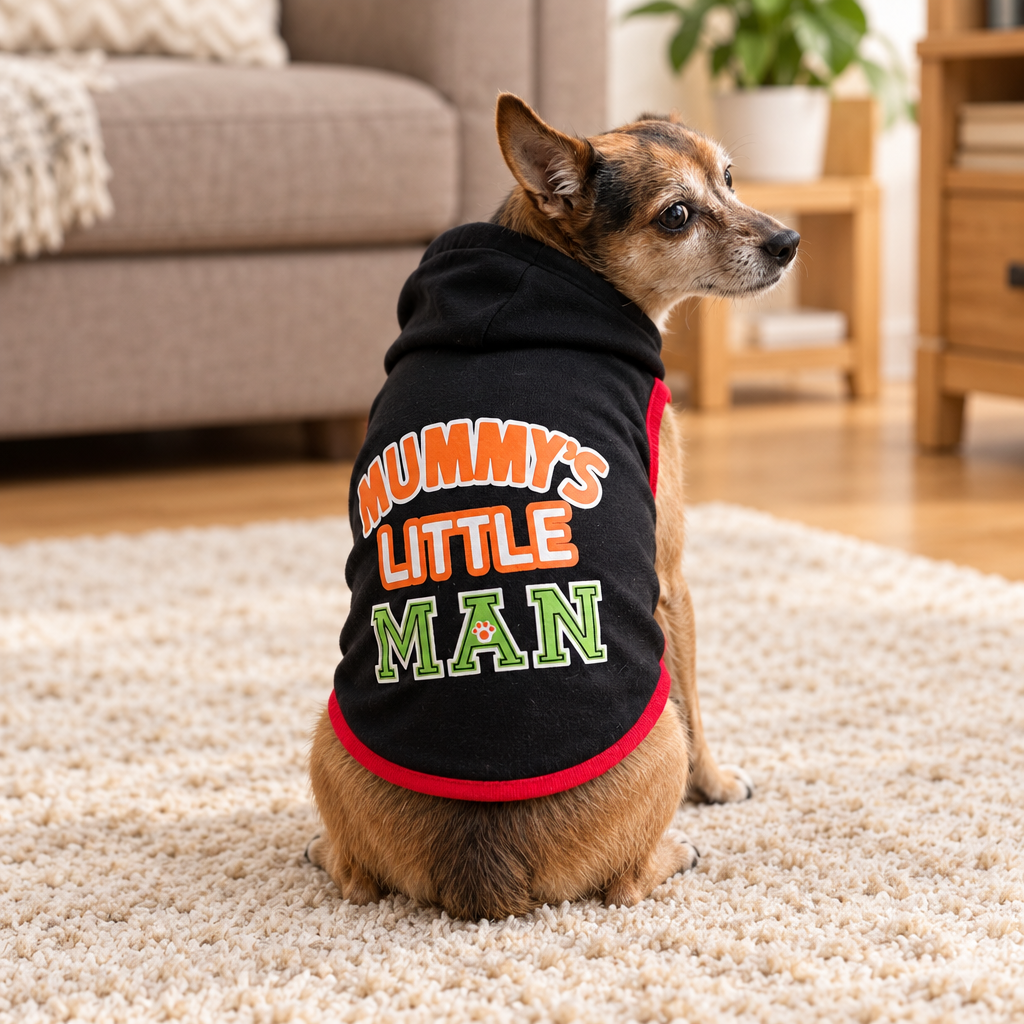 Hoodie Fleece Black Mummy's Little Man